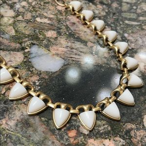 Stella & Dot White and Gold Necklace